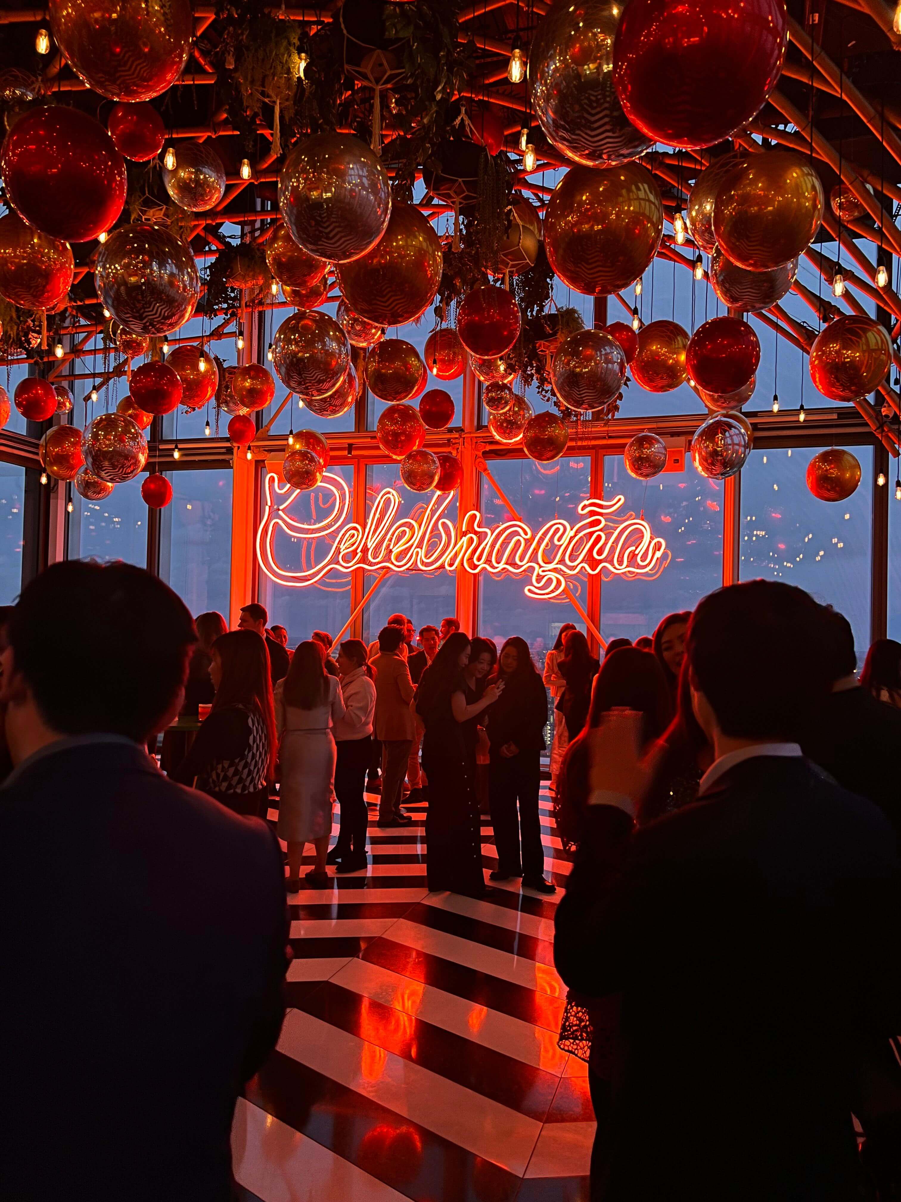 At the Berkeley Group Christmas party at SUSHISAMBA, central London